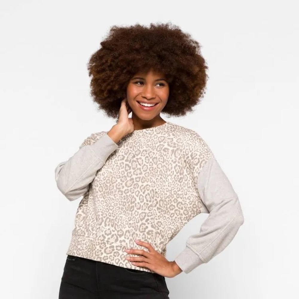 Rails Alice pullover sweatshirt | Cheetah print | size medium